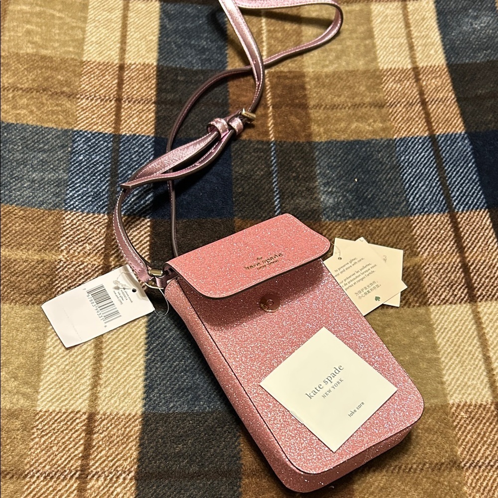 Kate Spade Pink Glitter Crossbody Bag